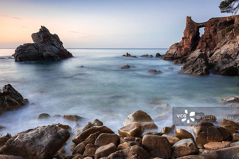 海岸线日出图片素材