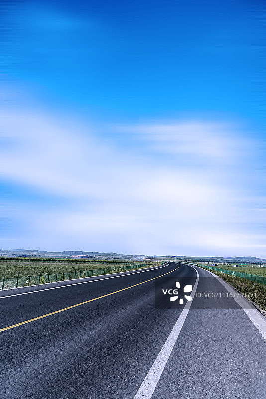 河北坝上草原天路图片素材