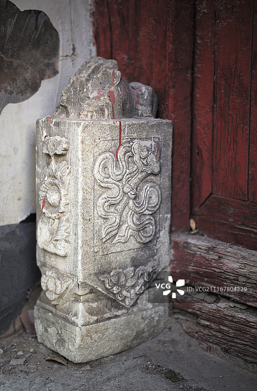 东方元素-老北京胡同门墩图片素材