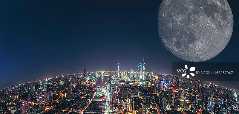 上海城市建筑夜景图片素材
