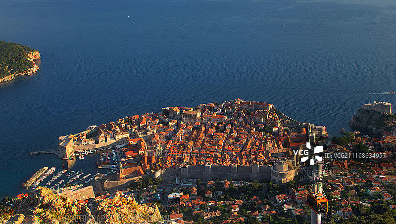 杜布罗夫尼克的日落余晖图片素材