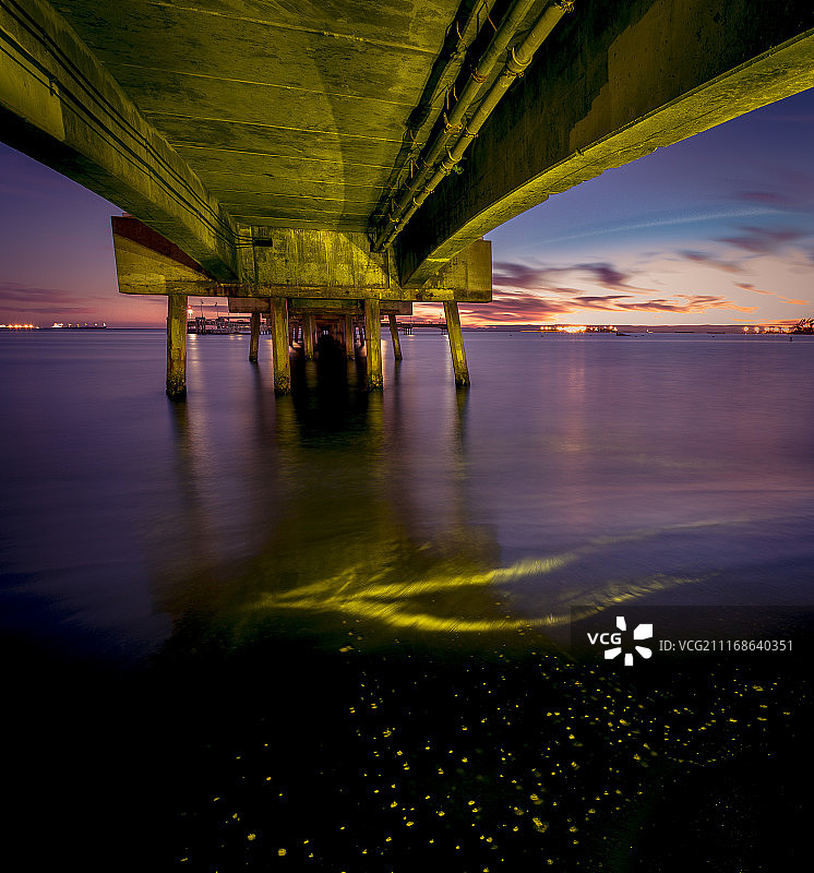 贝尔蒙特码头日落图片素材