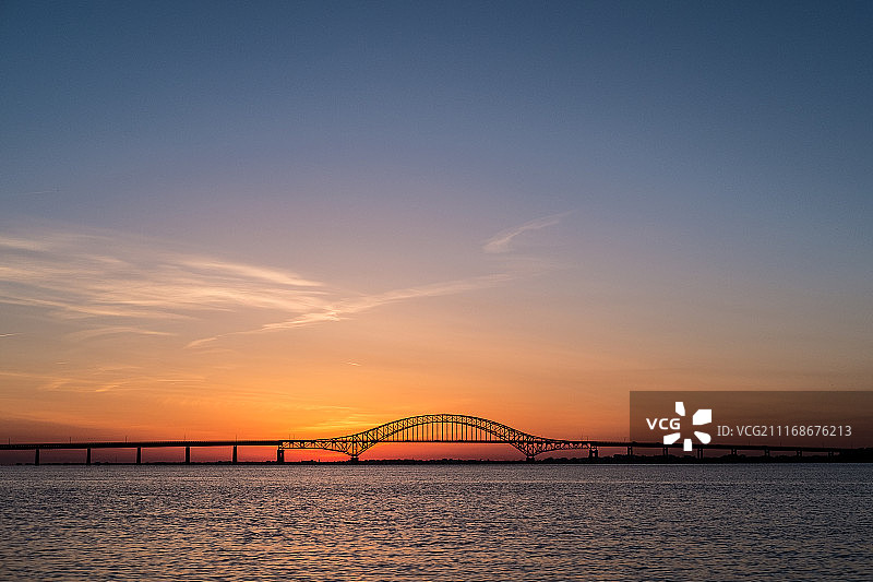 日落时分的桥梁图片素材