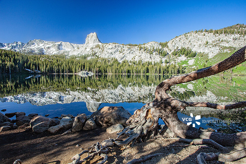 乔治湖倒影图片素材