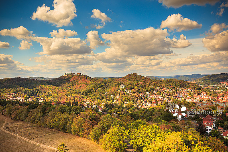 眺望瓦尔特堡图片素材