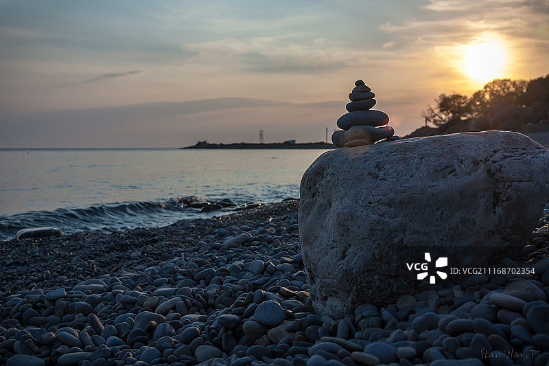 卵石滩图片素材