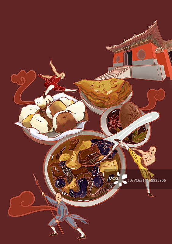 美食与城市-郑州图片素材