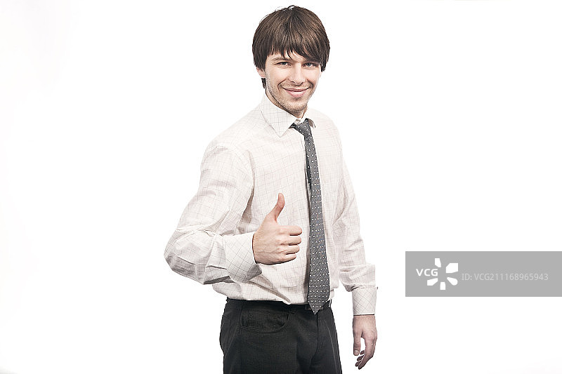 系着领带的成功商人图片素材