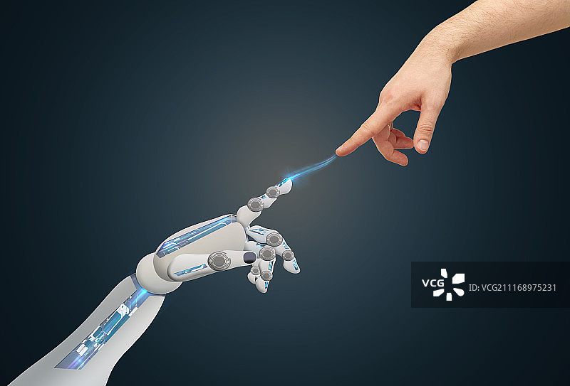 未来科技人机交互概念图片素材