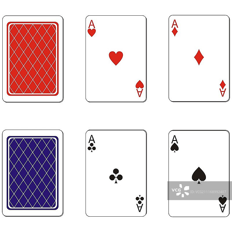 矢量扑克牌套装02图片素材
