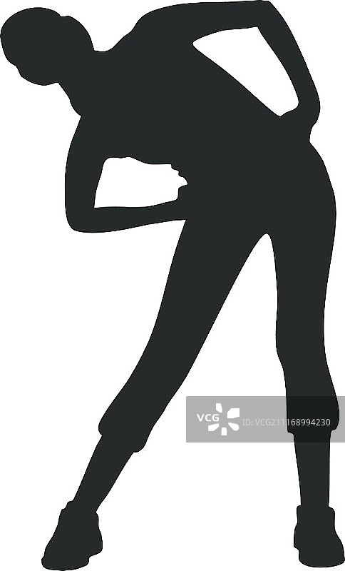 矢量图：黑色女孩剪影06图片素材