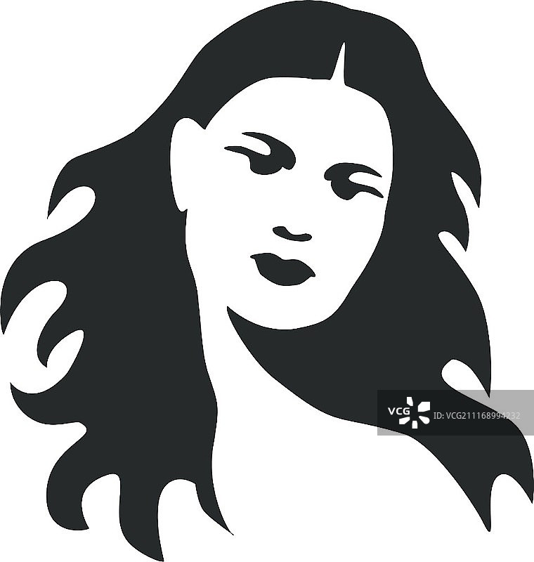 矢量图：穿黑色衣服的女孩图片素材