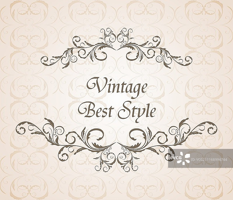 花卉复古贺卡矢量插画图片素材