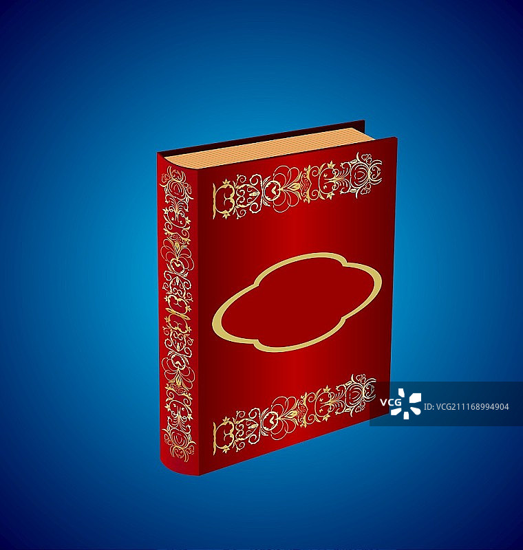 带装饰图案的独立书籍矢量图图片素材