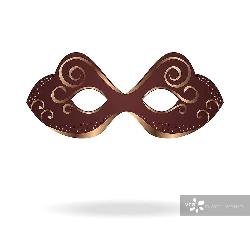 逼真的狂欢节或剧院面具矢量插画图片素材