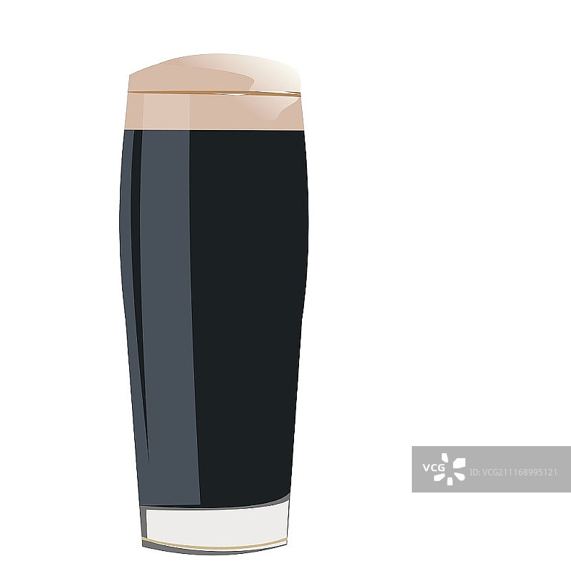 白色背景上的可口可乐玻璃杯，矢量图图片素材