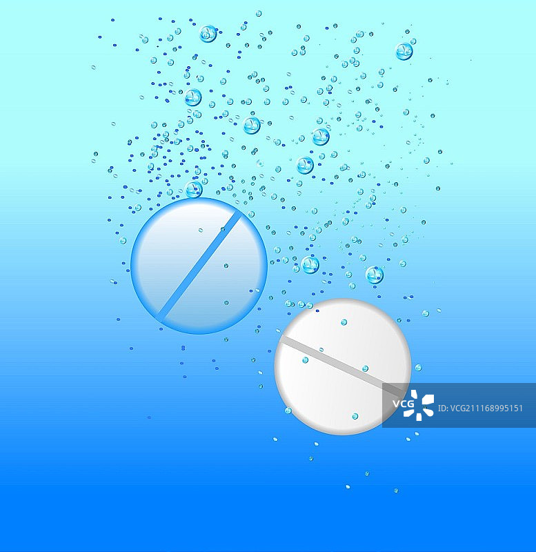 水中两台平板电脑矢量插画图片素材