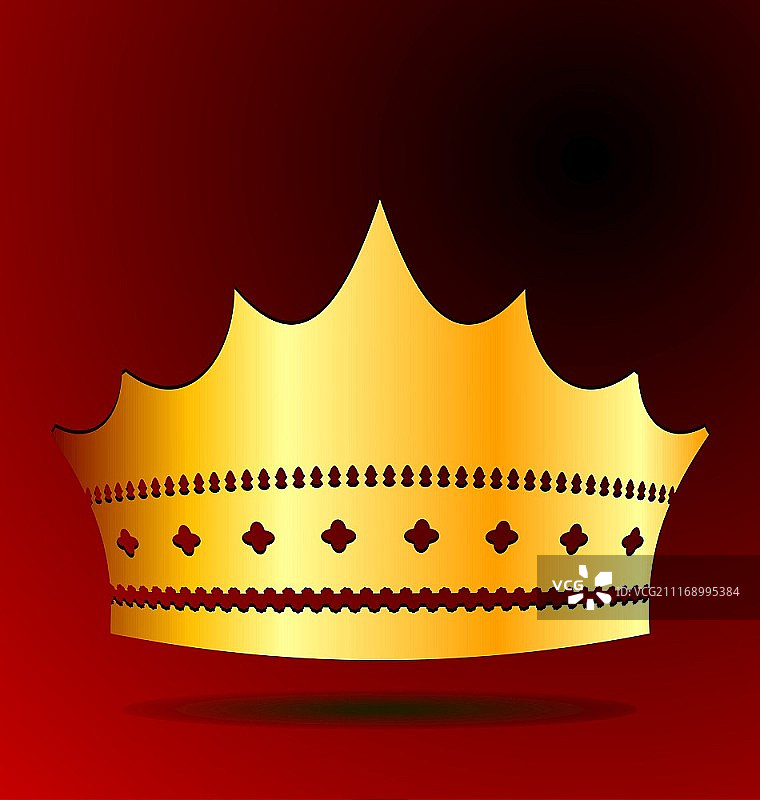 珠宝设计金色皇冠矢量插画图片素材