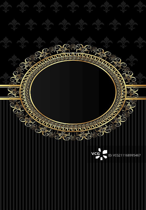 用于设计包装的奢华复古框架插画（矢量图）图片素材