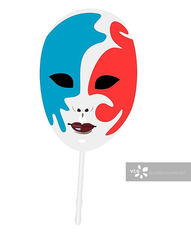 狂欢节面具的逼真矢量插画图片素材