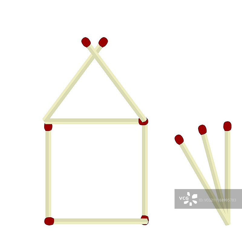 火柴房屋插画矢量素材图片素材