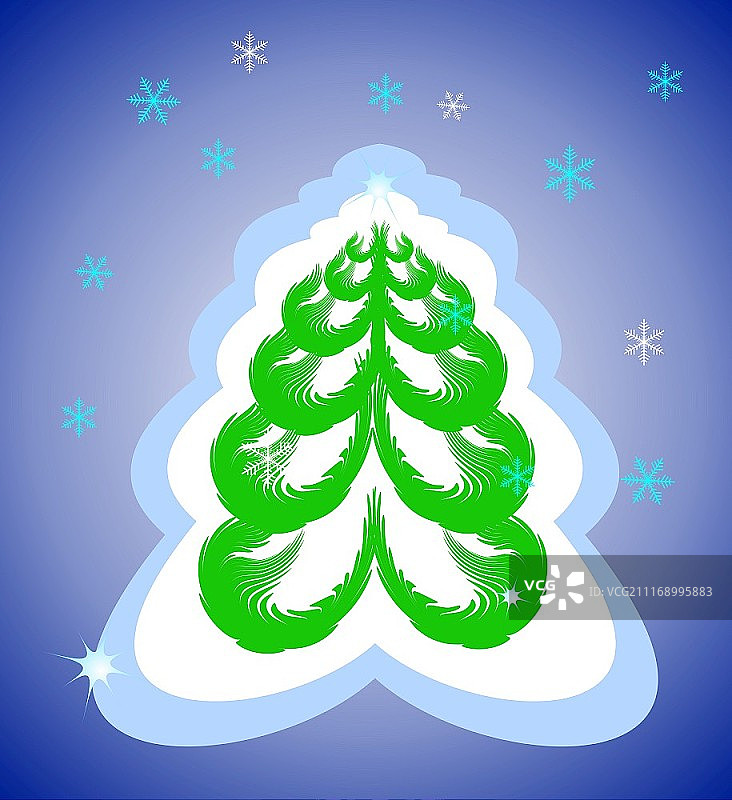 圣诞树矢量图图片素材