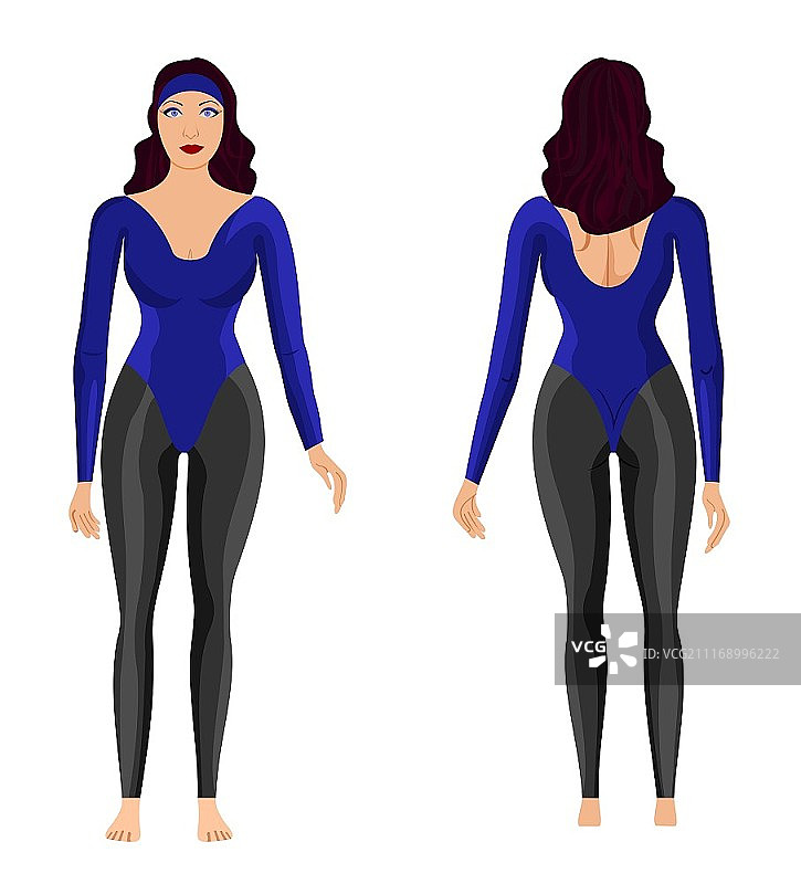 女运动员矢量图图片素材