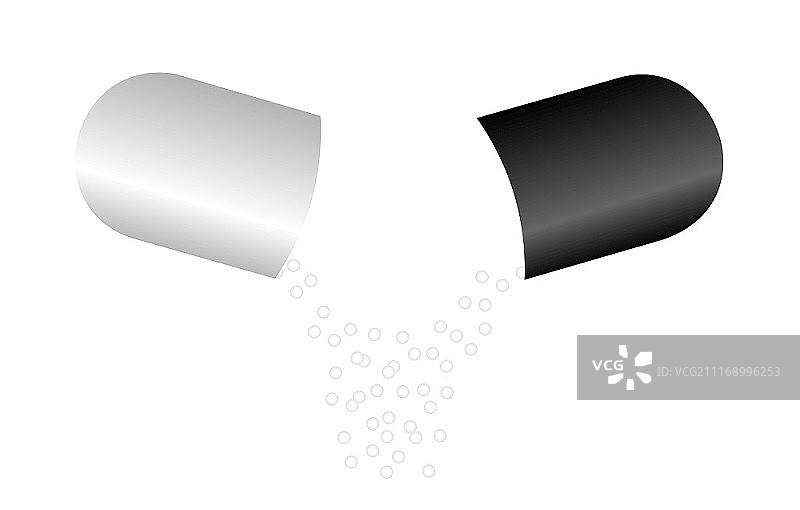 白色背景上的胶囊矢量素材图片素材