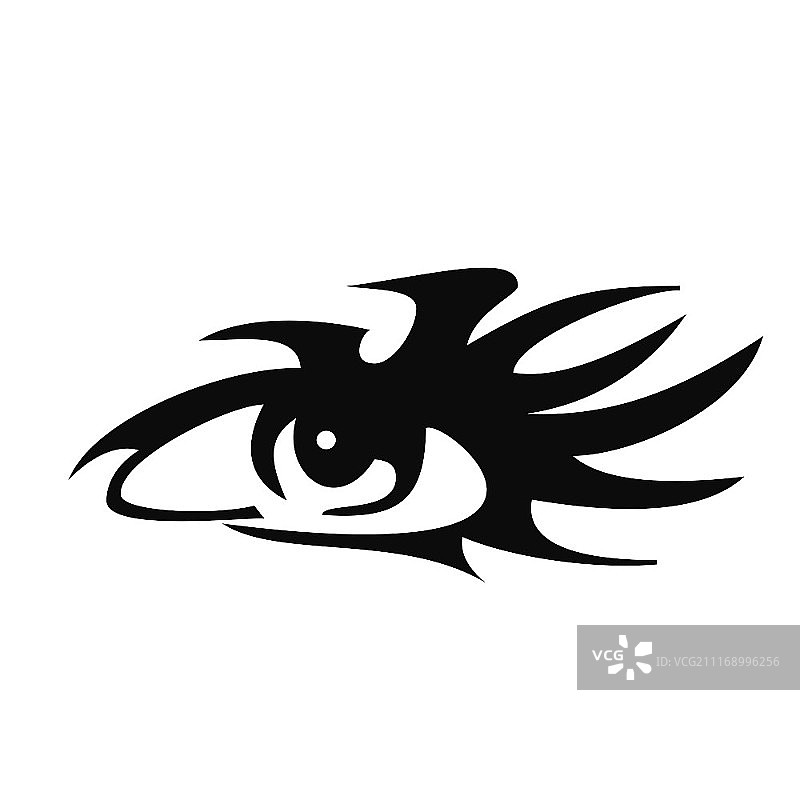 人眼纹身插画矢量素材图片素材