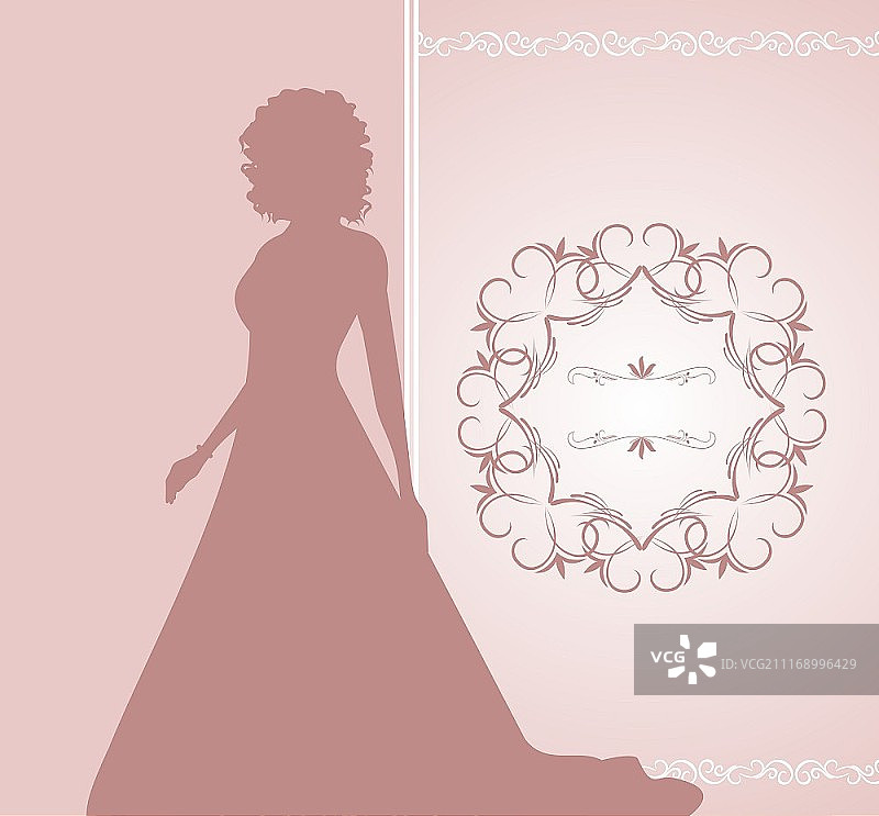 婚礼请柬或新娘卡片插画 - 矢量图图片素材