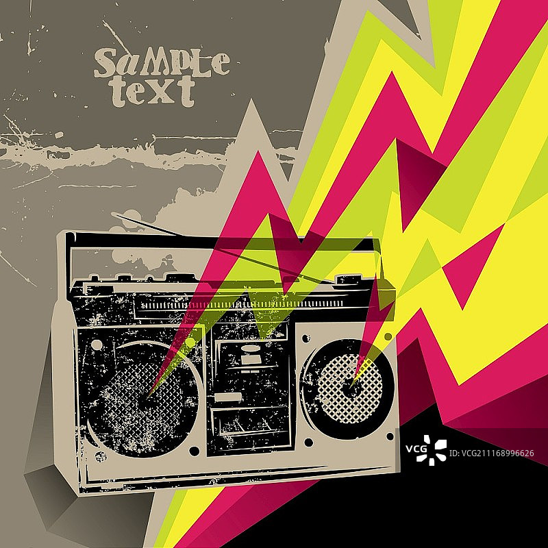 复古收音机艺术banner图片素材