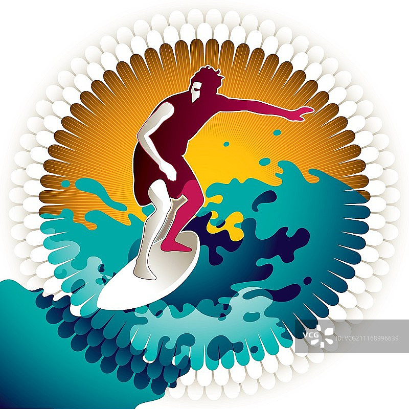 冲浪者艺术背景设计图片素材