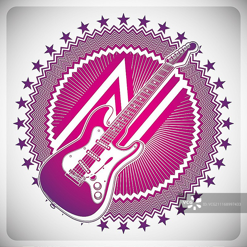 时尚的电吉他标志图片素材