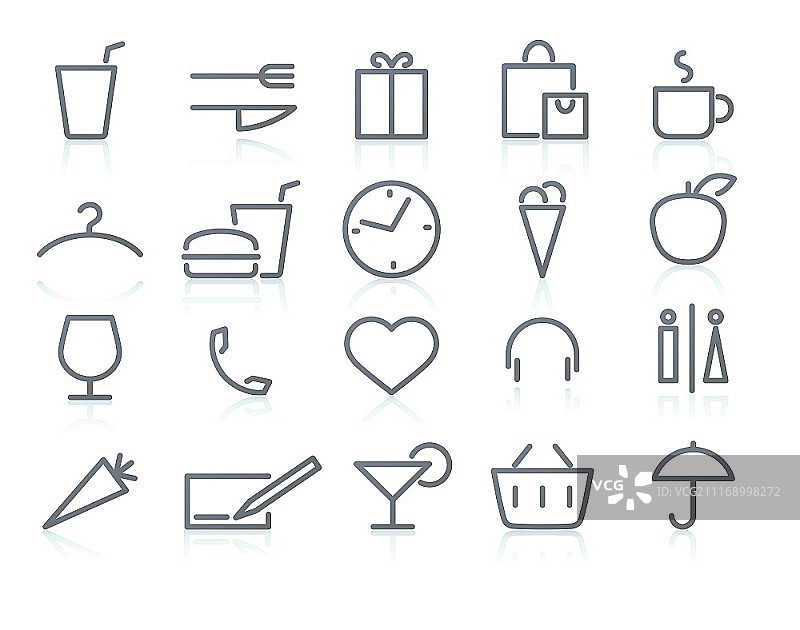 彩色霓虹原创风格生活图标矢量图图片素材