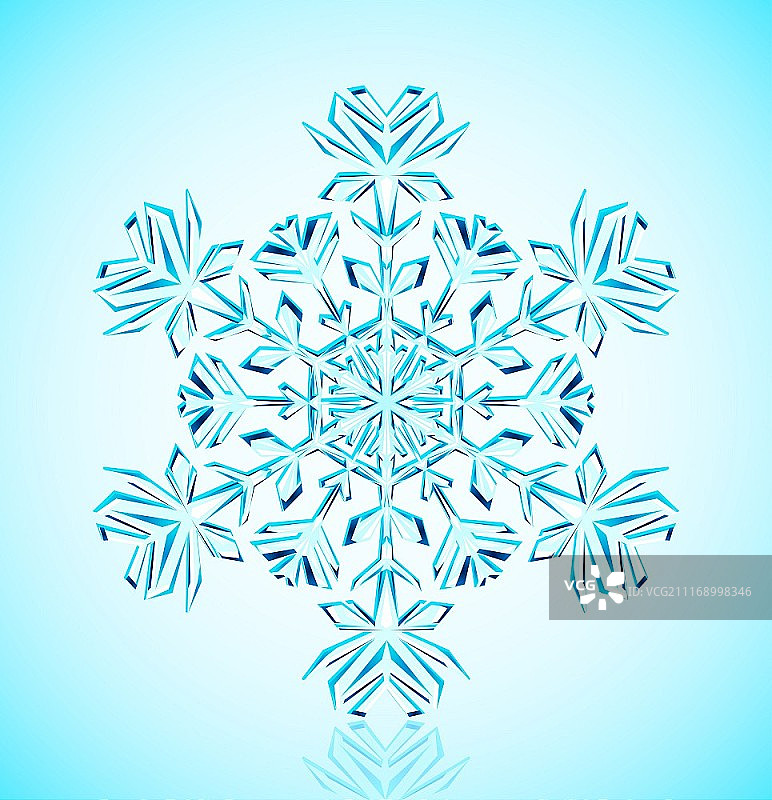 精美水晶雪花矢量图图片素材