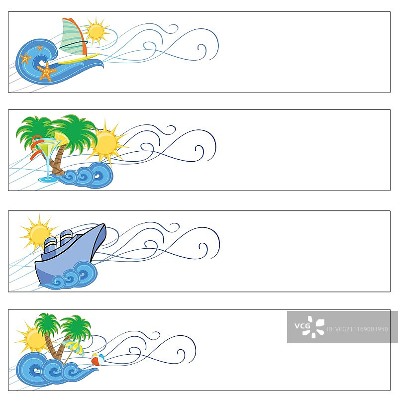 夏季假日banner矢量素材图片素材