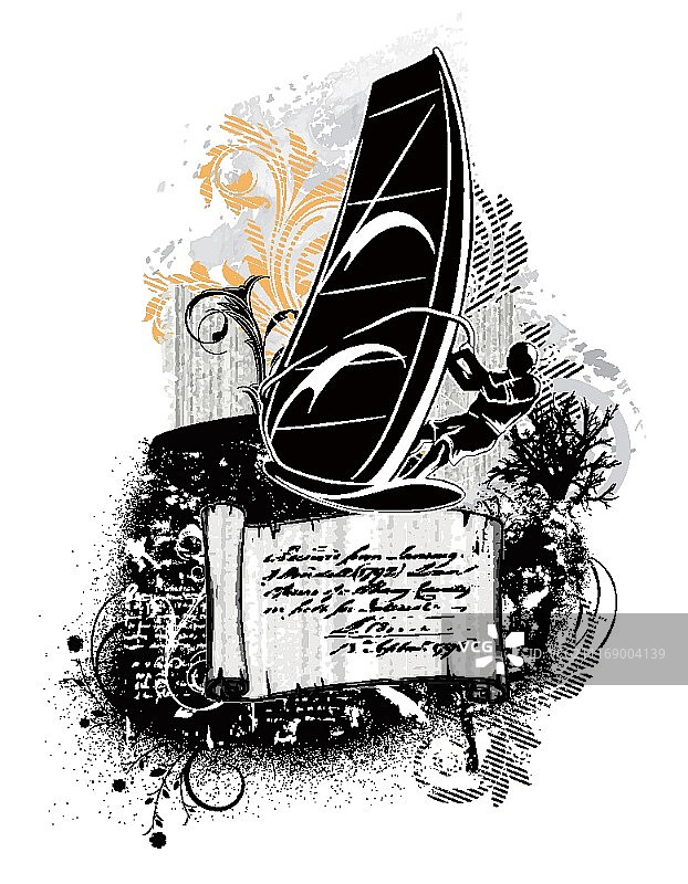 矢量风格的夏季背景图片素材