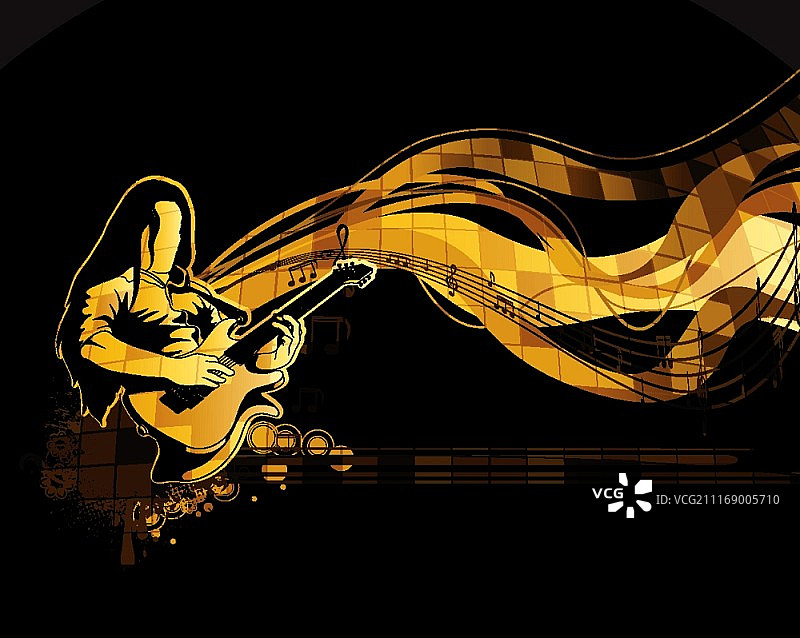 抽象音乐背景矢量图图片素材