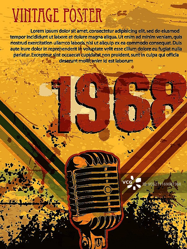 复古音乐会海报图片素材