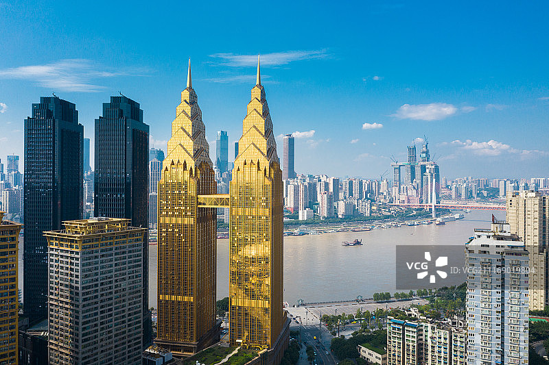 喜来登大酒店 重庆航拍全景图片素材