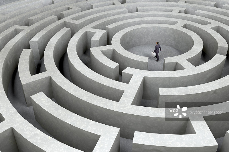 迷宫中的人物图片素材