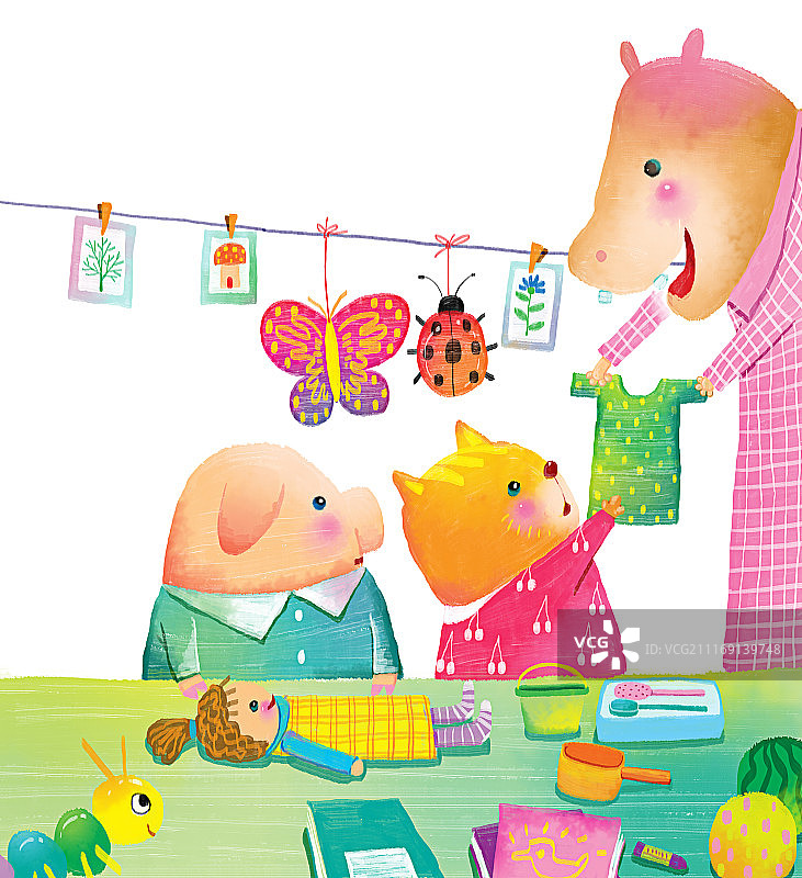 动物插画系列作品共3000幅-手工课图片素材