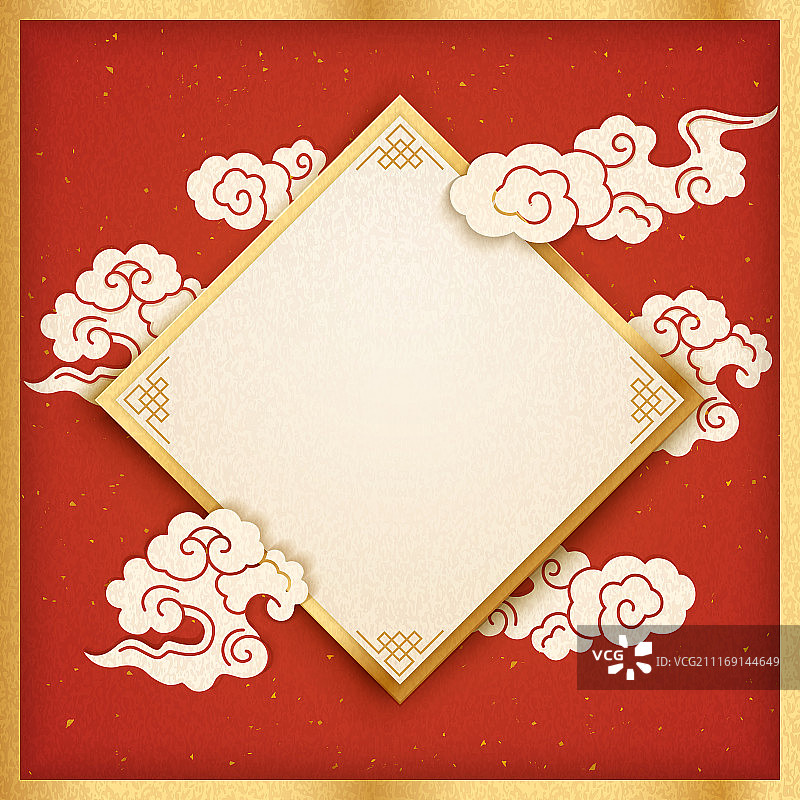 中国新年怀旧留白春联，贺卡设计图片素材