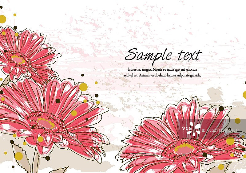 矢量春天花卉背景图片素材