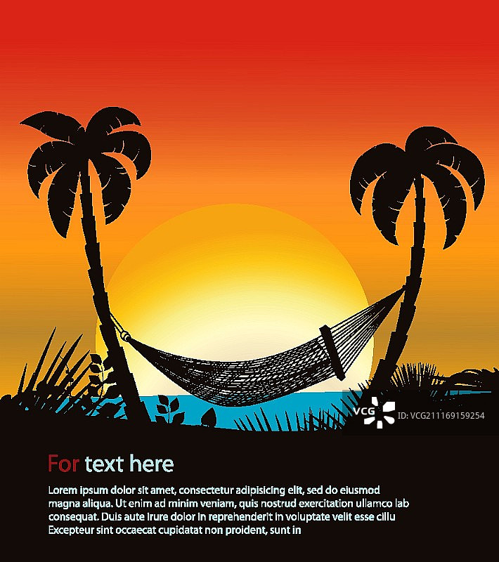 矢量棕榈树夏季背景图片素材