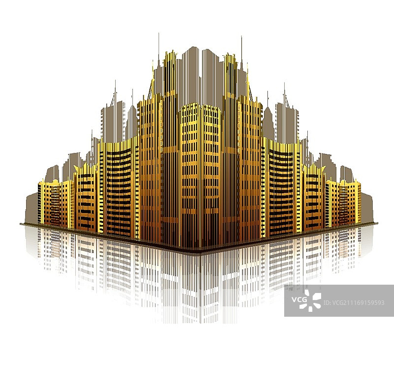 抽象城市矢量插画图片素材