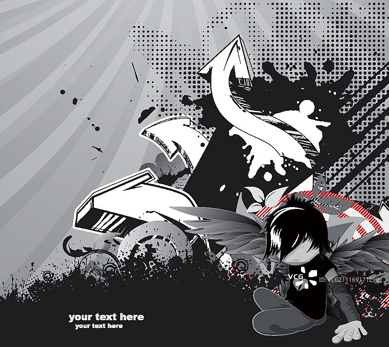 带有3d箭头的矢量小孩图片素材