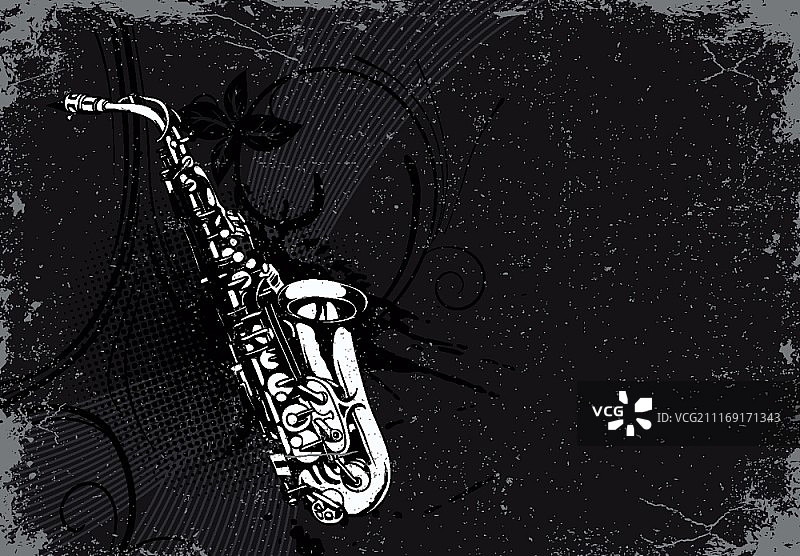 矢量萨克斯管音乐会海报图片素材