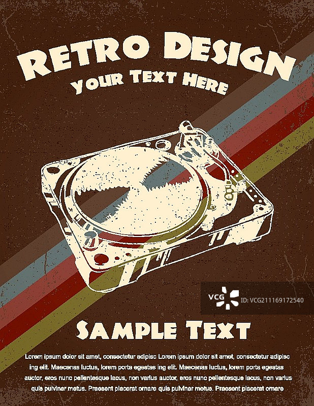 复古音乐海报矢量插画图片素材