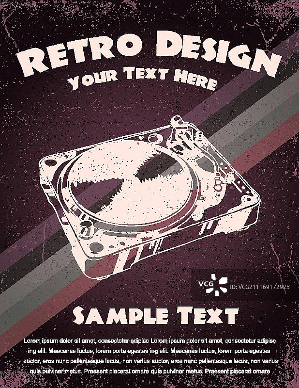 复古音乐海报矢量插画图片素材